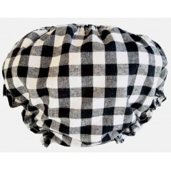 Cubrepañal para bebé vichy negro
