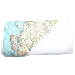 Capa de baño bebé mapamundi
