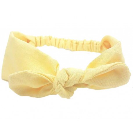 turbante diadema para bebé amarilla