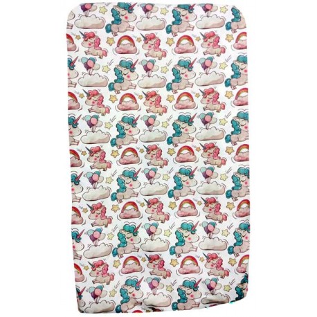 Funda cambiador bebe 80x50 unicornio