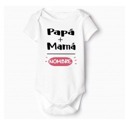 Body bebé personalizado Papa + Mamá