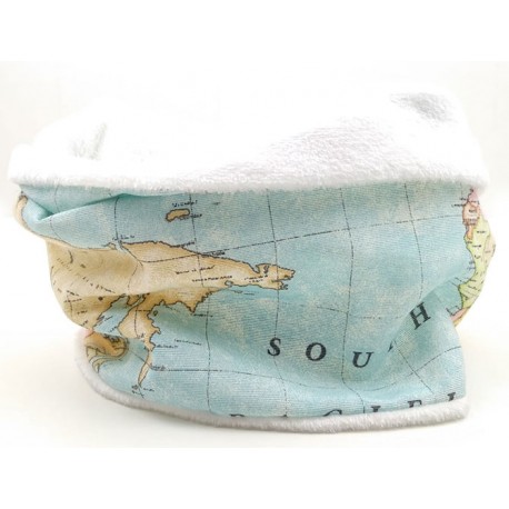 Braguita polar cuello bebé mapa mundi