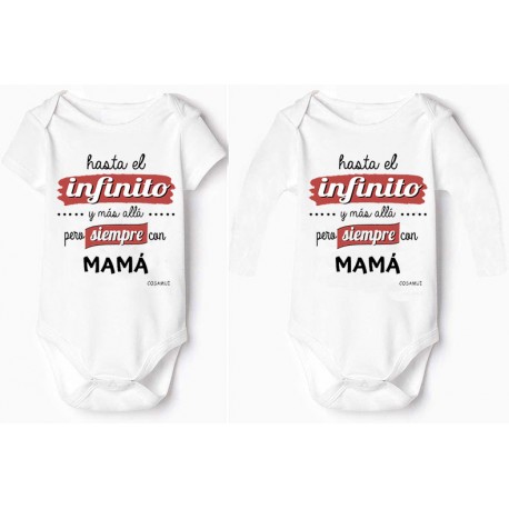bodies para bebé Hasta el Infinito Mamá