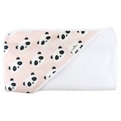 Toalla capa de baño bebé new panda rosa