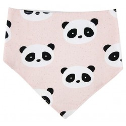 Bandana para bebé algodón new panda rosa