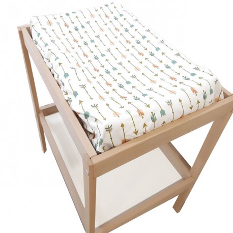 Funda cambiador bebe 80x50 flechas pastel