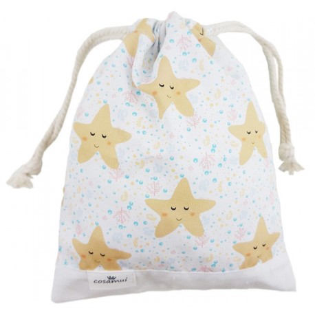 bolsa merienda personalizada niño niña estrella mar