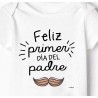 Body bebe primer dia del padre mostacho
