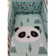 Funda Nórdica cuna panda mint