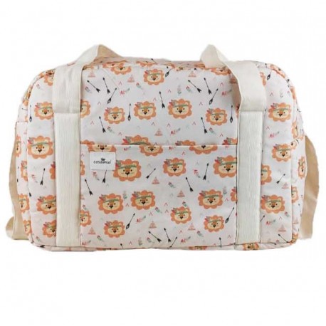 Bolso maternidad animales león indio