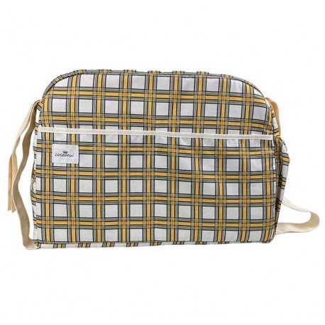 Bolso carrito paseo escocés blanco