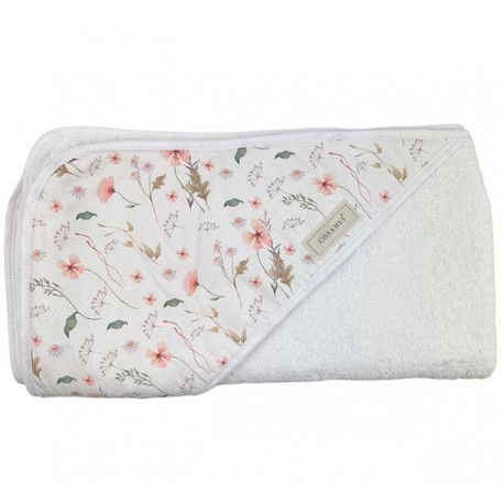 Toalla capa de baño recien nacido amapola