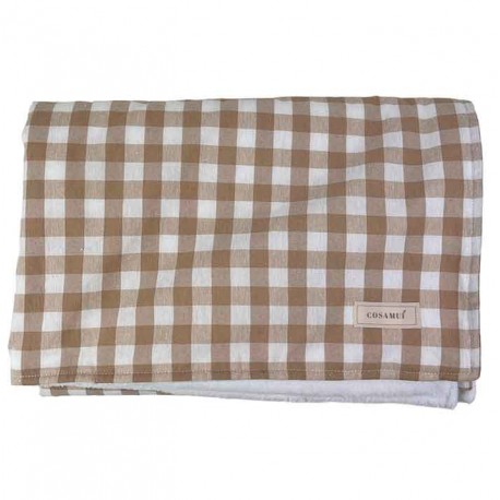 manta carrito paseo bebe vichy marron