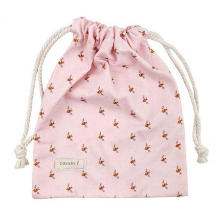 bolsa merienda escuela infantil personalizada avispa rosado