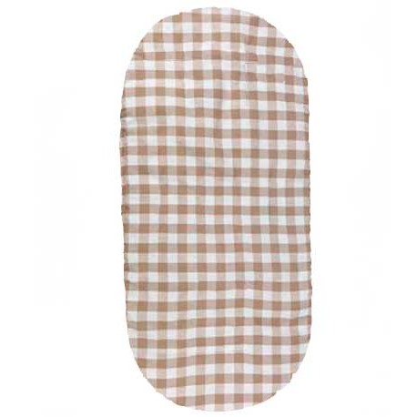 funda universal capazo vichy marrón