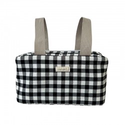 Bolso organizador vichy negro