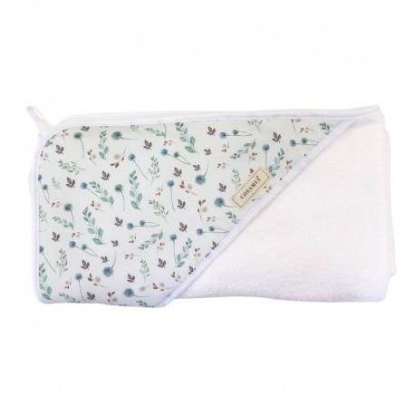 Toalla capa de baño recien nacido diente de león